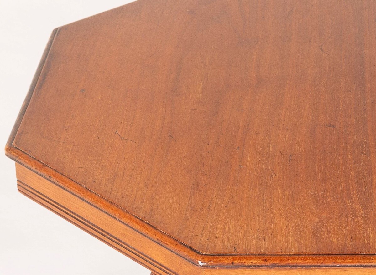 Late Victorian Aesthetic Movement Octagonal Walnut Window Table or Side Table - Image 11
