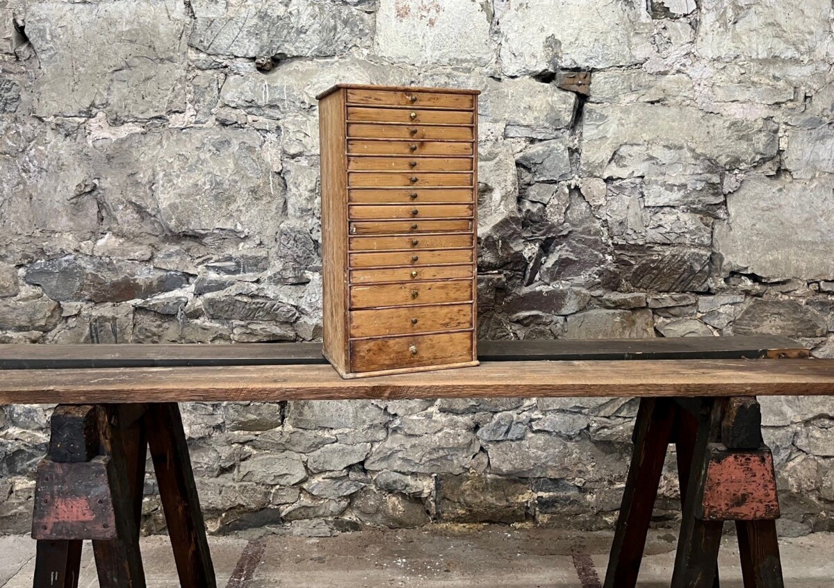 Small Pine Collectors Chest Of 15 Graduated Drawers | Watchmakers Drawers - Image 13