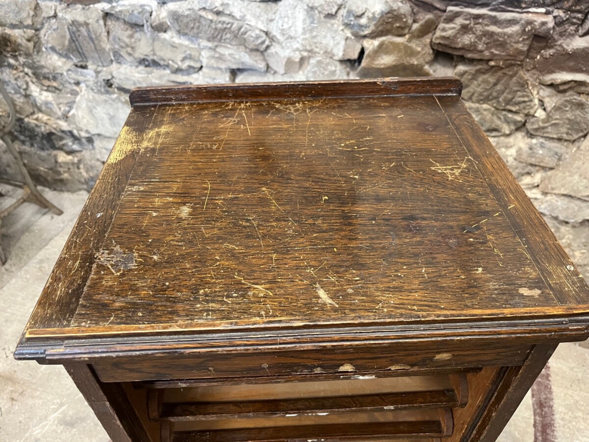 French Tambour Oak Filing Cabinet Storage Lectern - Delivery Included - Image 10