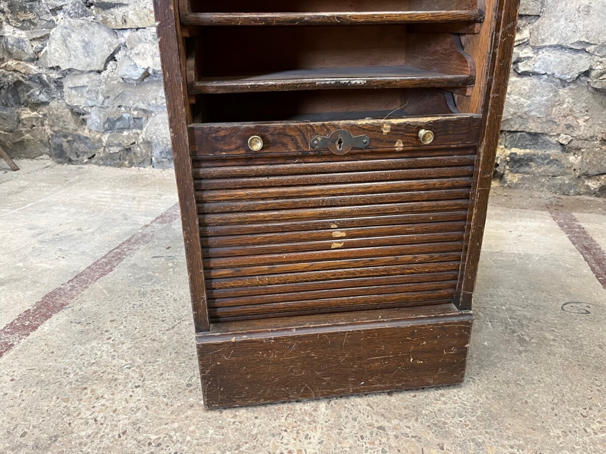 French Tambour Oak Filing Cabinet Storage Lectern - Delivery Included - Image 8