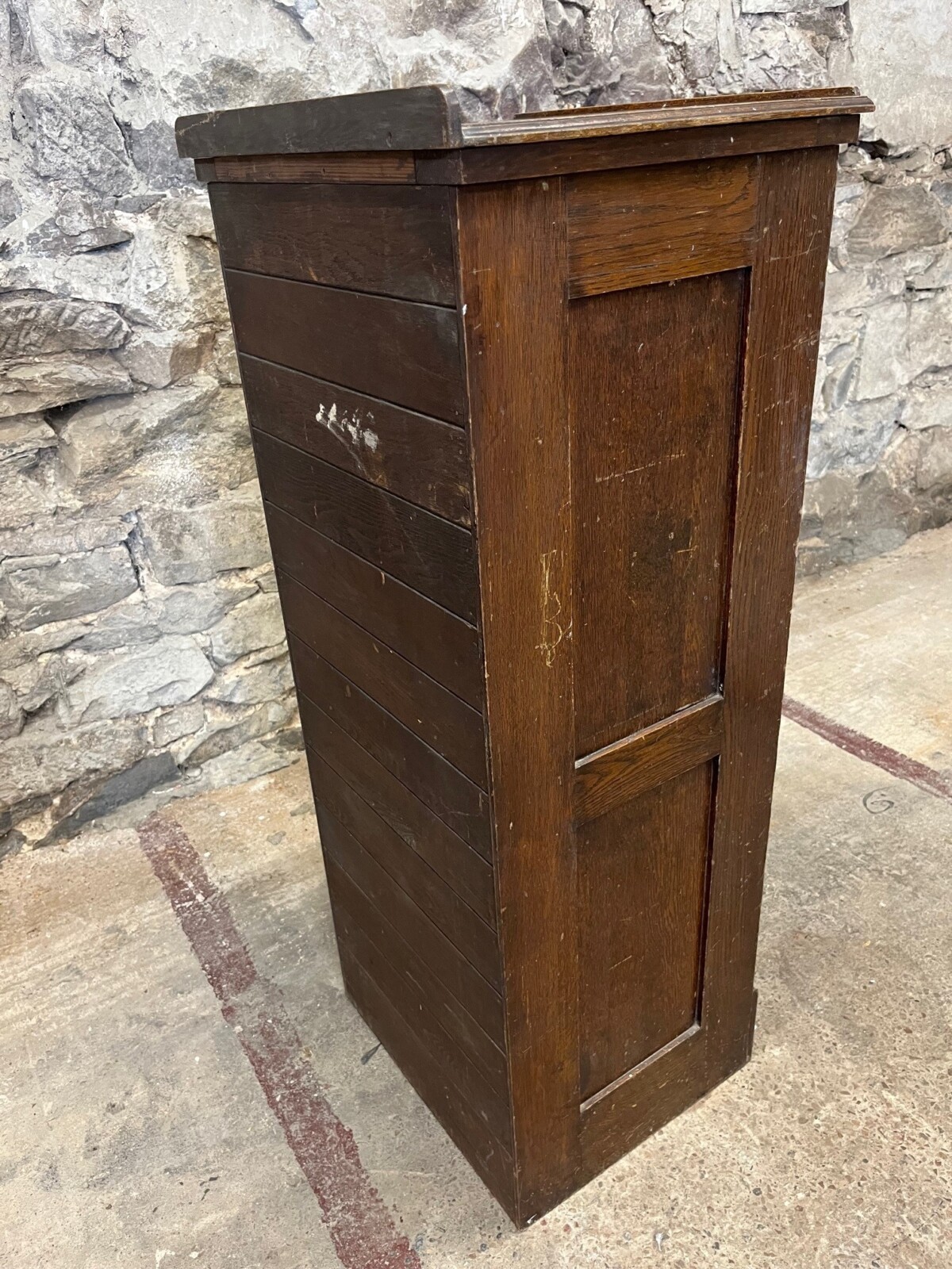 French Tambour Oak Filing Cabinet Storage Lectern - Delivery Included - Image 7