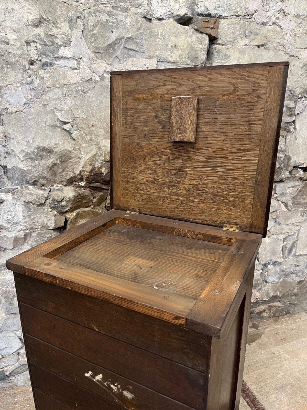 French Tambour Oak Filing Cabinet Storage Lectern - Delivery Included - Image 4
