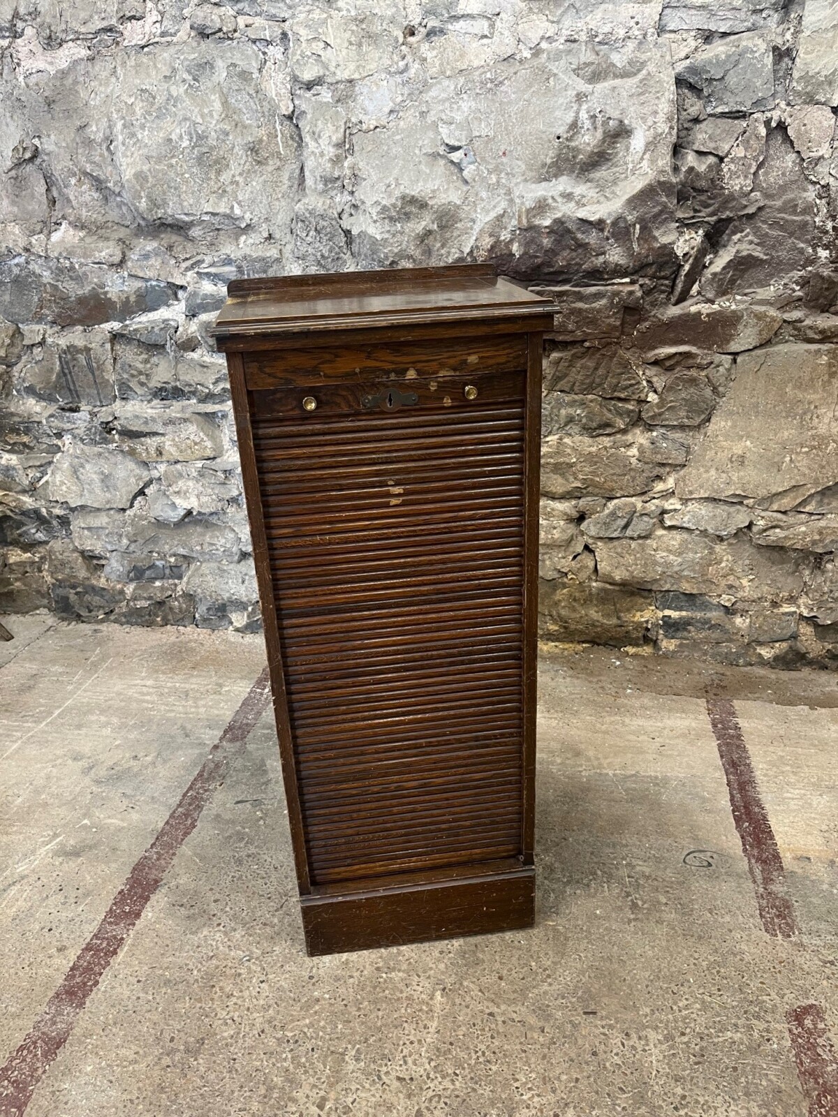 French Tambour Oak Filing Cabinet Storage Lectern - Delivery Included - Image 3