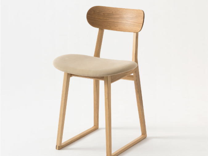 HIDA Suwari Dining Chair with Upholstered Seat - Japanese Oak