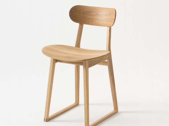 HIDA Suwari Dining Chair with Wooden Seat - Japanese Oak