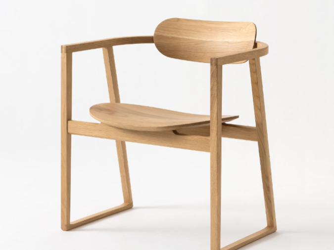HIDA Suwari Lounge Chair with Wooden Seat - Japanese Oak