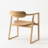 HIDA Suwari Lounge Chair with Wooden Seat - Japanese Oak - Image 4
