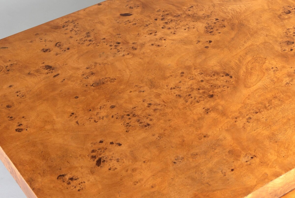 1970/80s Mid-Century Modern Birdseye Maple Large Rectangular Coffee Table - Image 9