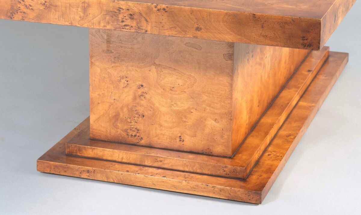 1970/80s Mid-Century Modern Birdseye Maple Large Rectangular Coffee Table - Image 10