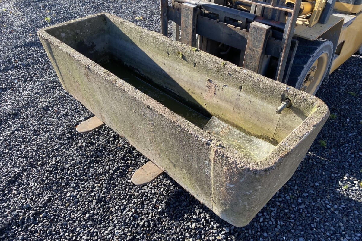 Large 1970s Concrete Garden Planter Water Trough