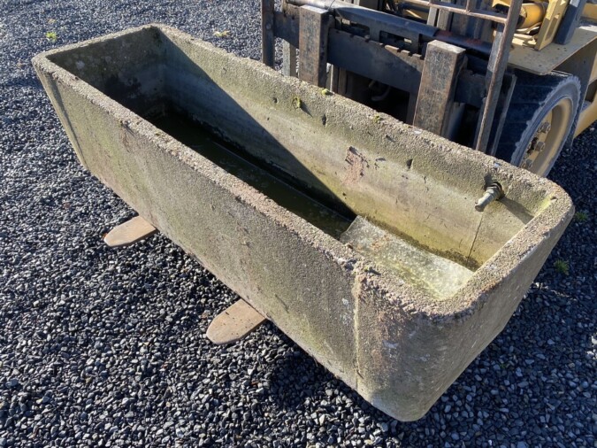 Large 1970s Concrete Garden Planter Water Trough