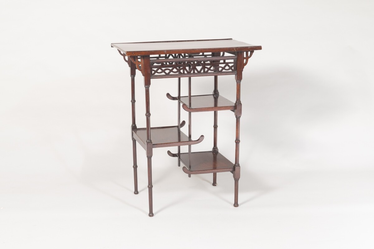 Antique Anglo-Japanese Pagoda Side Table in the manner of E W Godwin