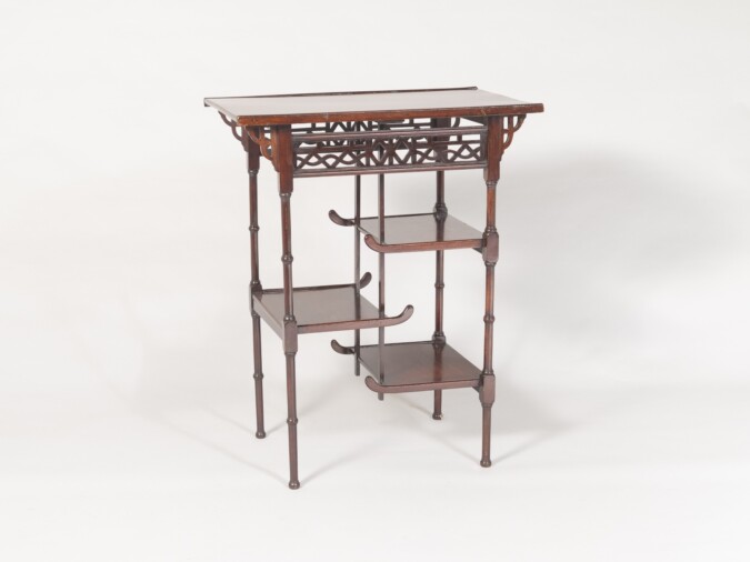 Antique Anglo-Japanese Pagoda Side Table in the manner of E W Godwin