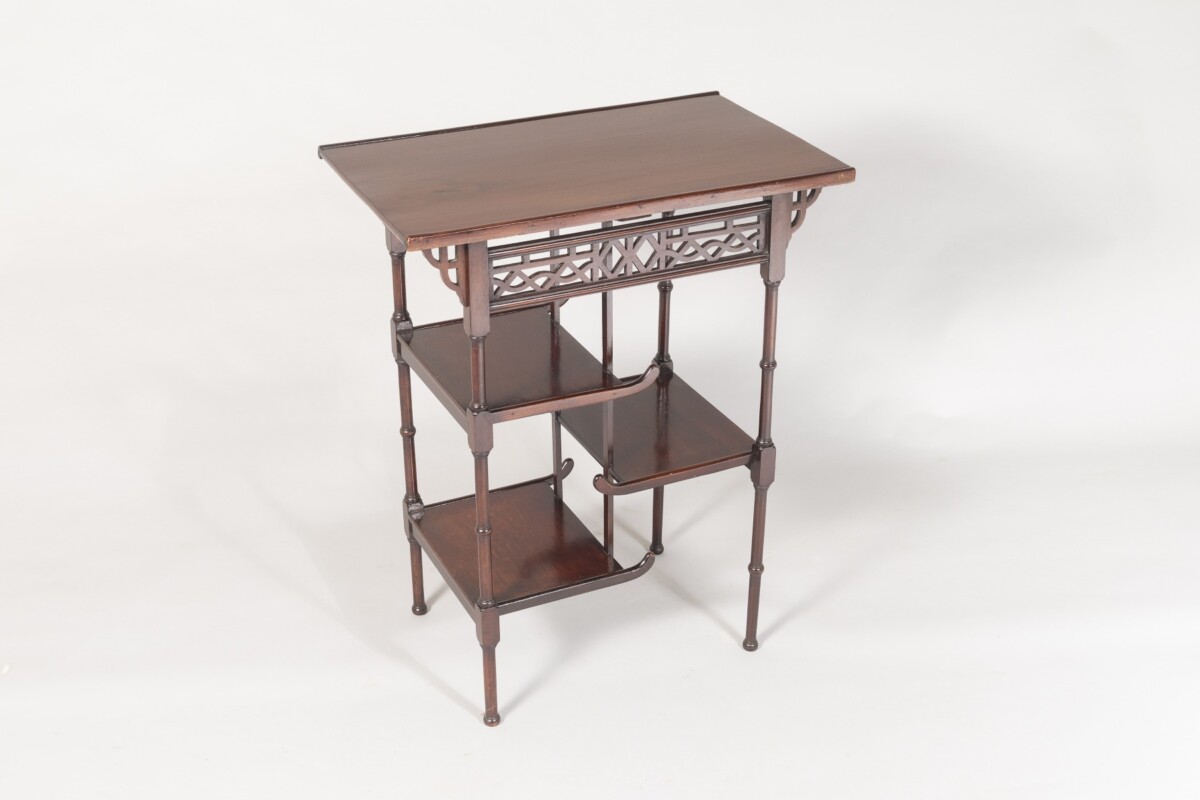 Antique Anglo-Japanese Pagoda Side Table in the manner of E W Godwin - Image 3