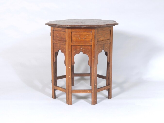 19th Century Hoshiarpur Inlaid Occasional Side Table - British India