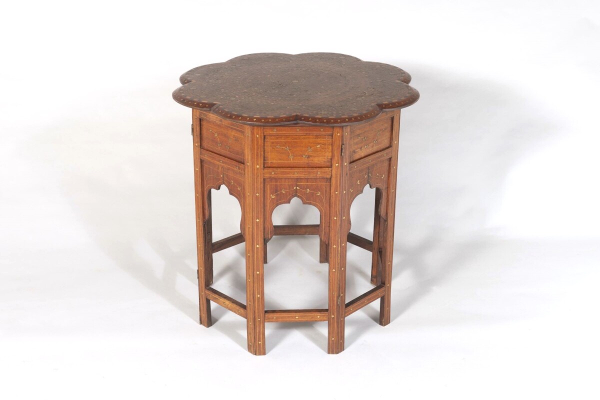 19th Century Hoshiarpur Inlaid Occasional Side Table - British India - Image 3