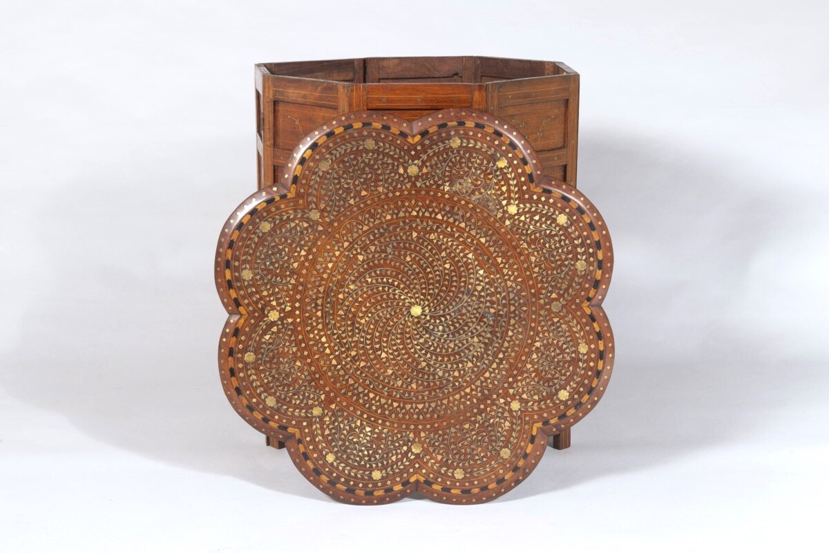 19th Century Hoshiarpur Inlaid Occasional Side Table - British India - Image 2