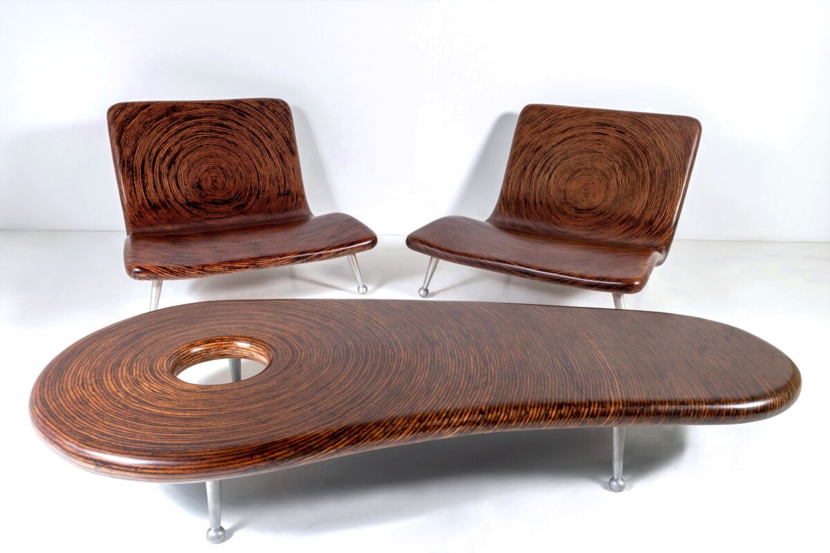 Designer Clayton Tugonon Coconut Lounge Chair and Table Set | Coco Twig Furniture by Snug - Image 5