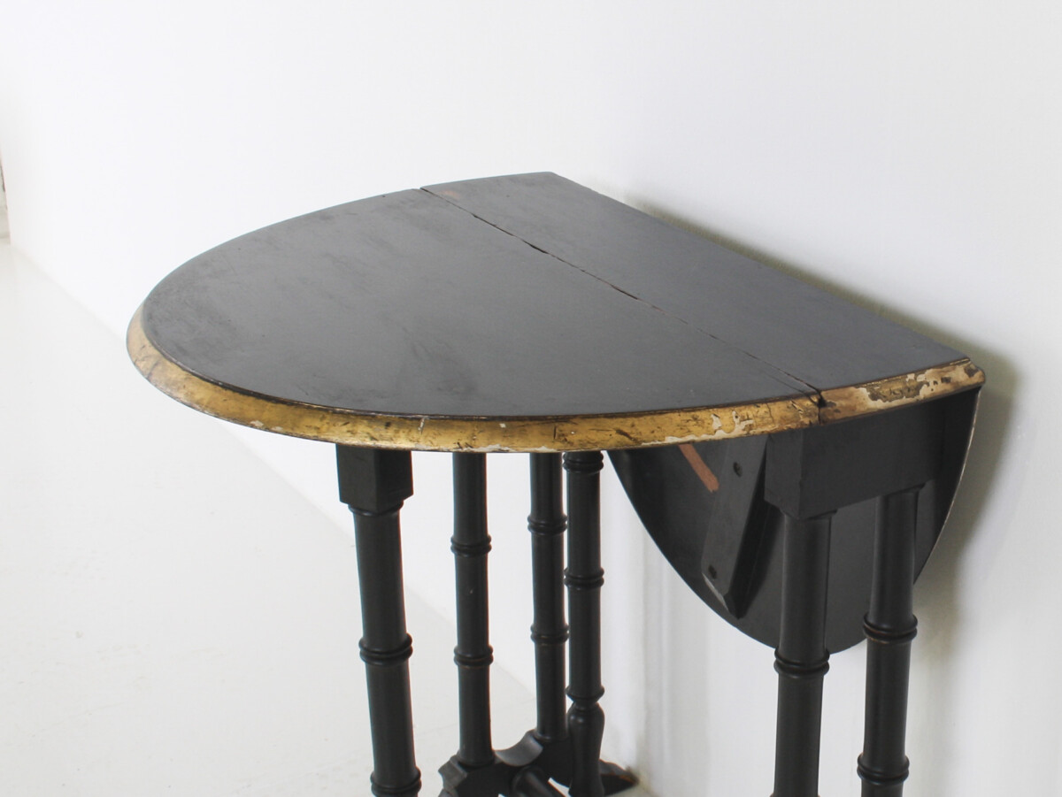 Victorian Ebonised Faux Bamboo Gate Leg Occasional Side Table - Image 15