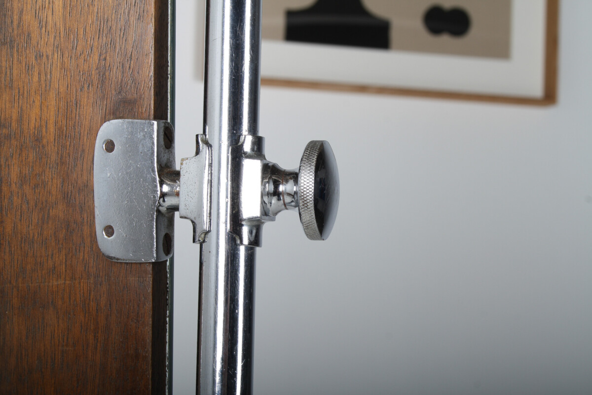 1960s Mid Century Industrial Chrome Floor Standing Cheval Mirror - Image 12