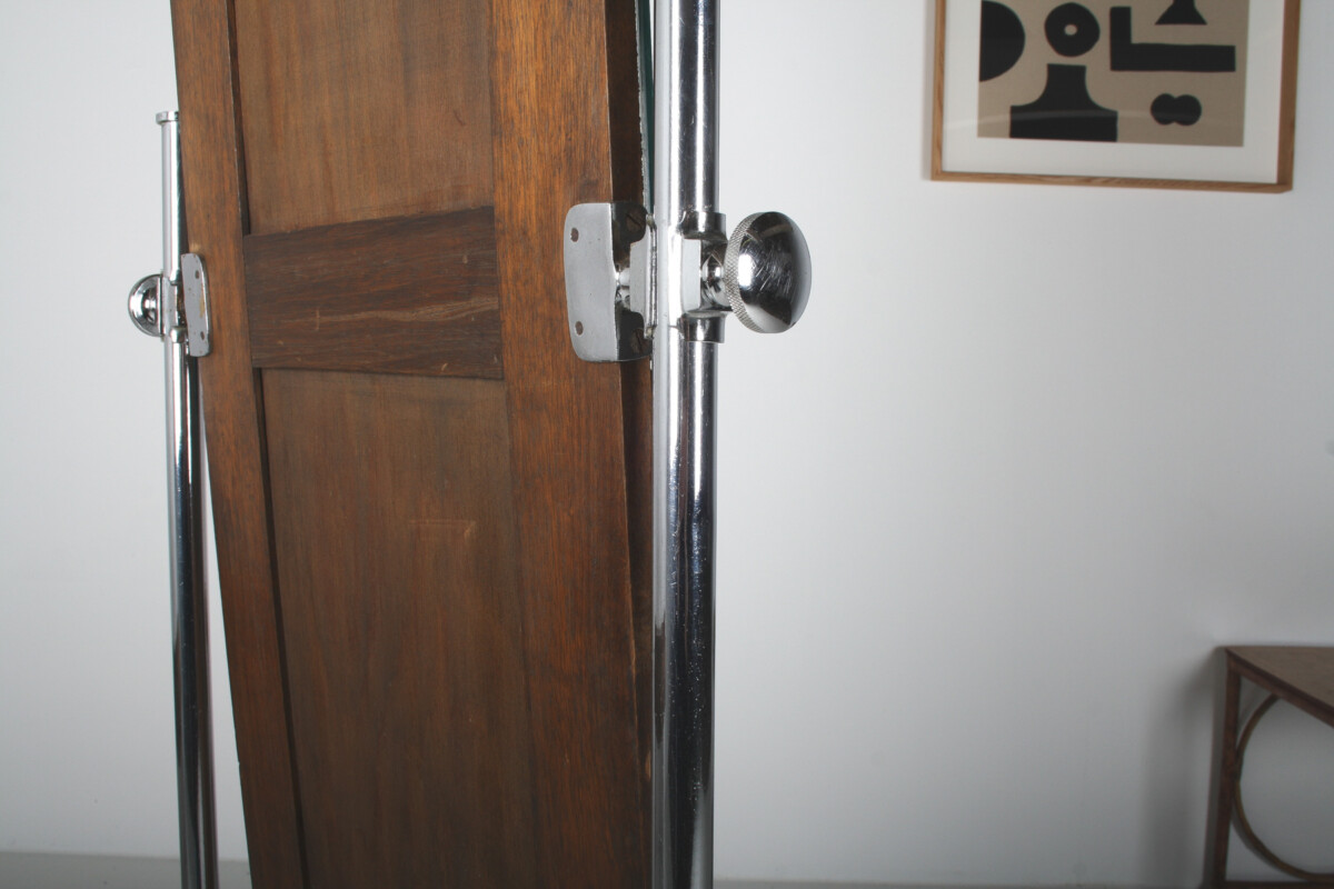 1960s Mid Century Industrial Chrome Floor Standing Cheval Mirror - Image 19