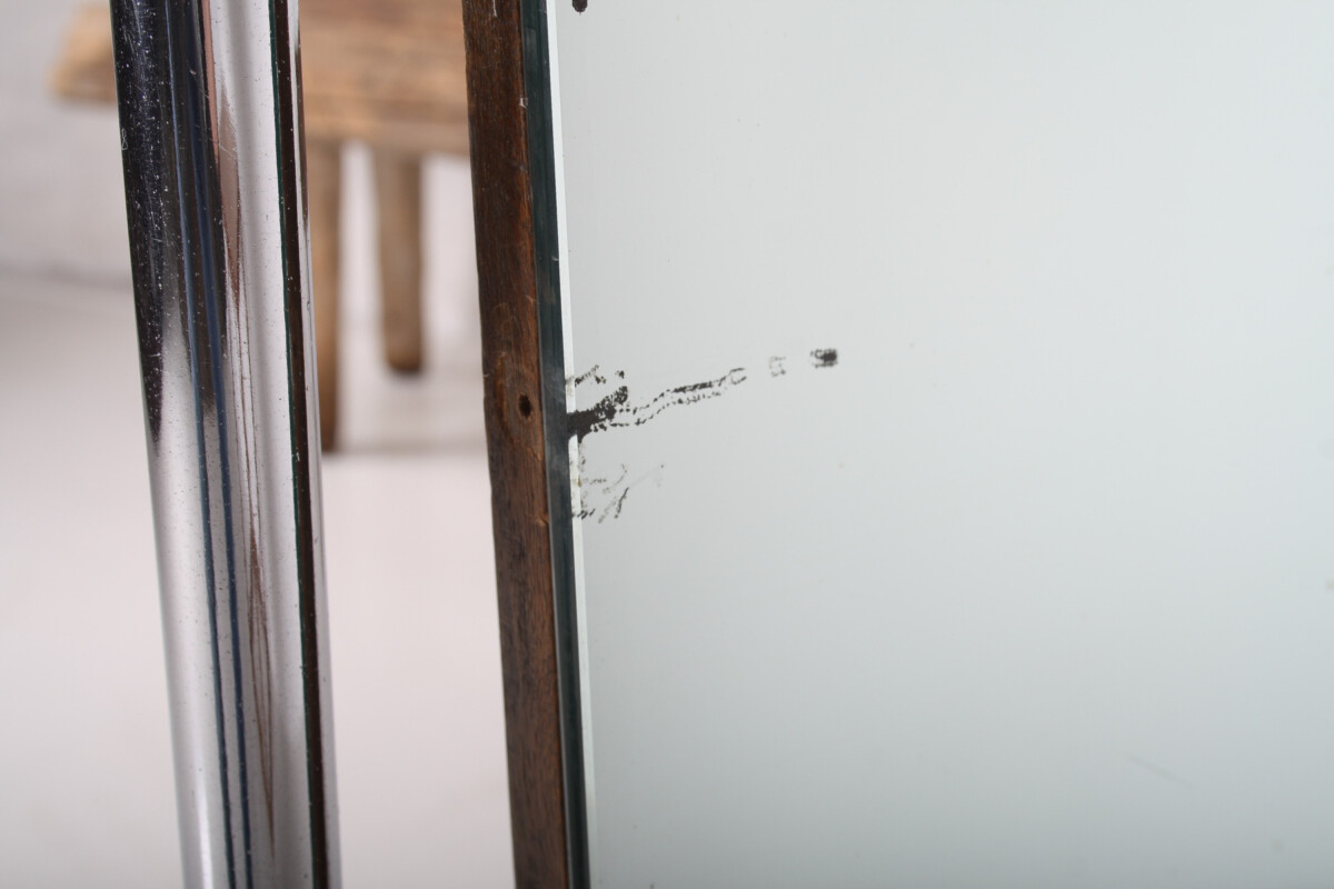 1960s Mid Century Industrial Chrome Floor Standing Cheval Mirror - Image 17