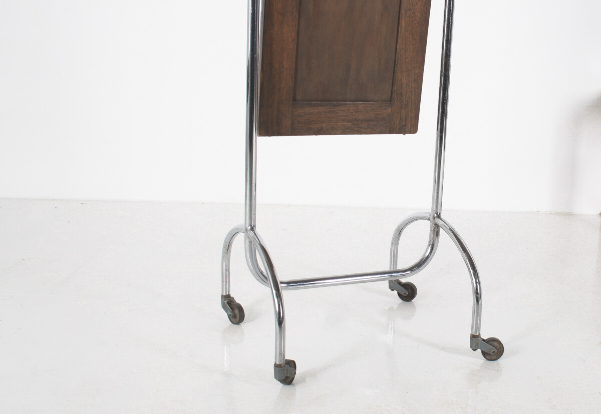 1960s Mid Century Industrial Chrome Floor Standing Cheval Mirror - Image 5