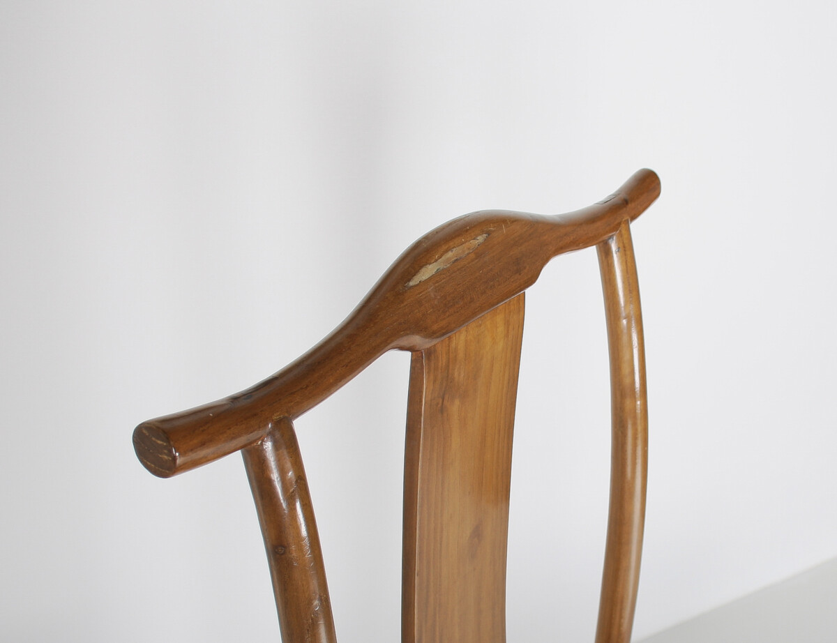 A Pair of Lacquered Chinese Northern Elm Yoke Back 'Officials Hat' Chairs - Image 12
