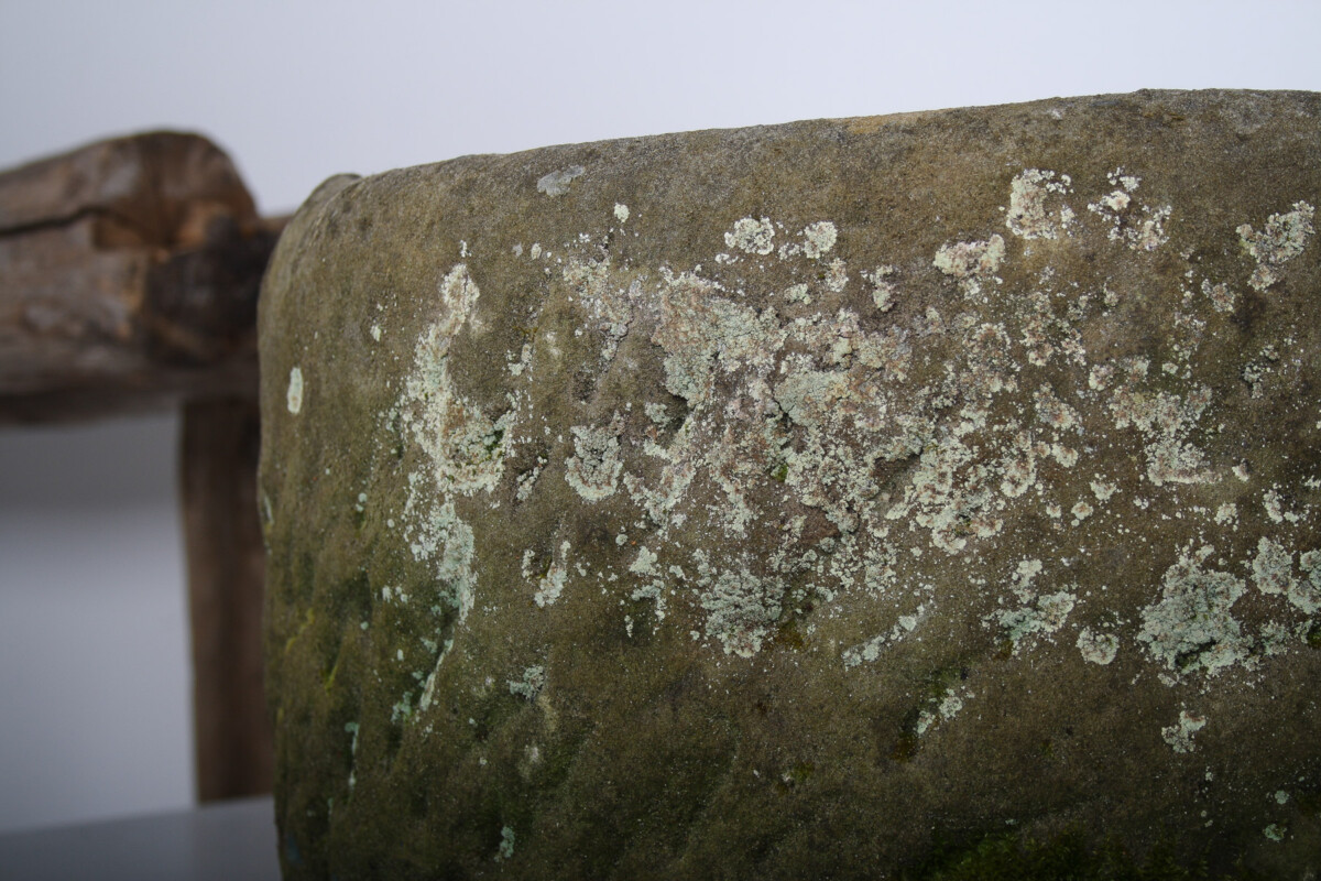 Weathered Pair of 19th Century English Carved Sandstone Garden Planters - Image 12
