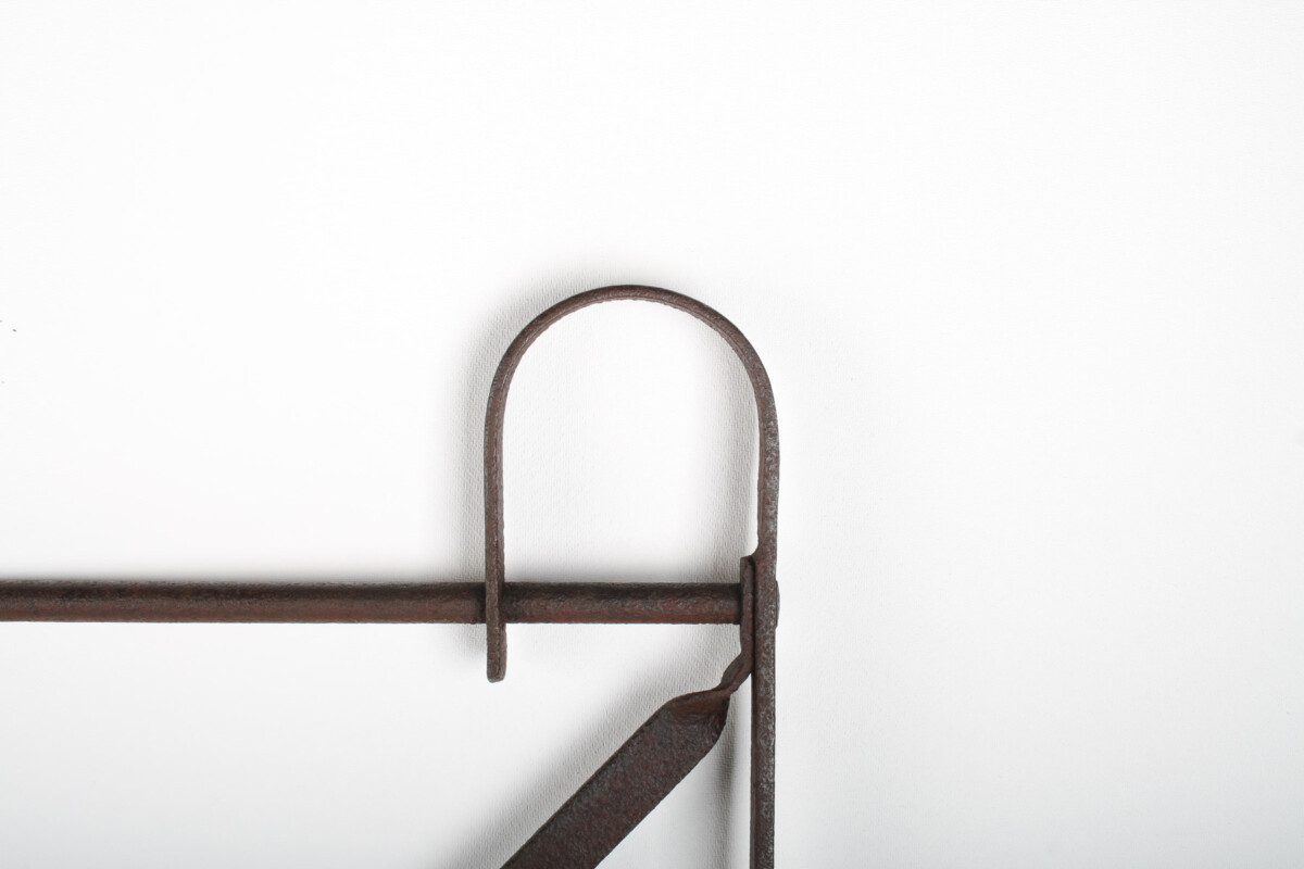 19th Century English Estate Iron Railing Garden Side Gate - Single Leaf Blacksmith Made - Image 5