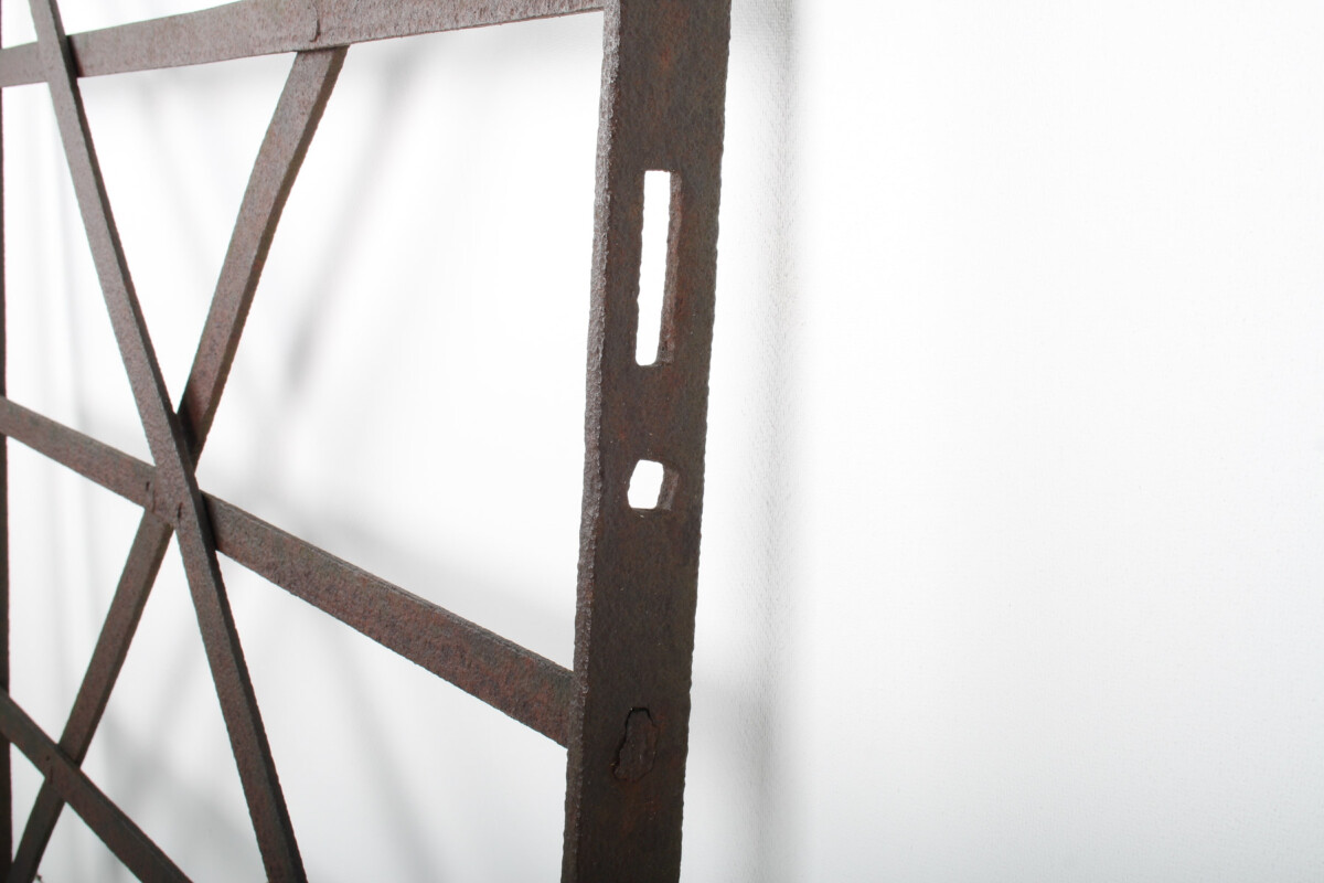 19th Century English Estate Iron Railing Garden Side Gate - Single Leaf Blacksmith Made - Image 15