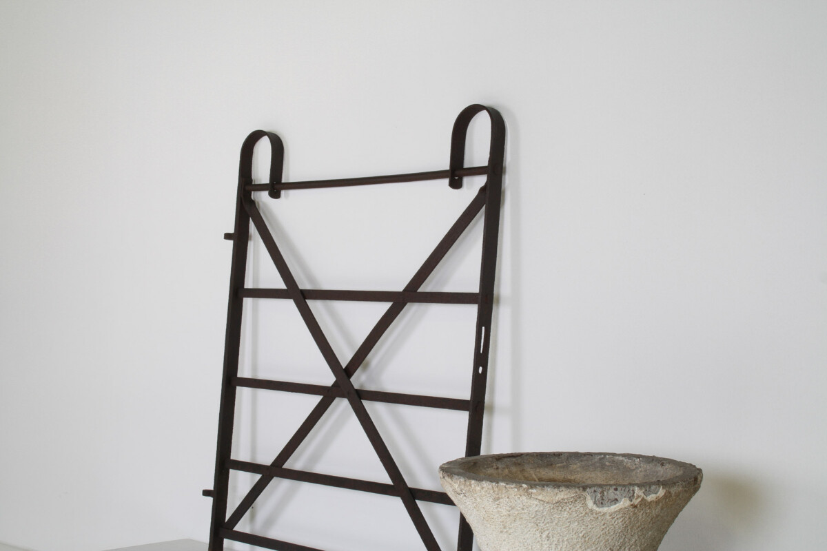 19th Century English Estate Iron Railing Garden Side Gate - Single Leaf Blacksmith Made - Image 4