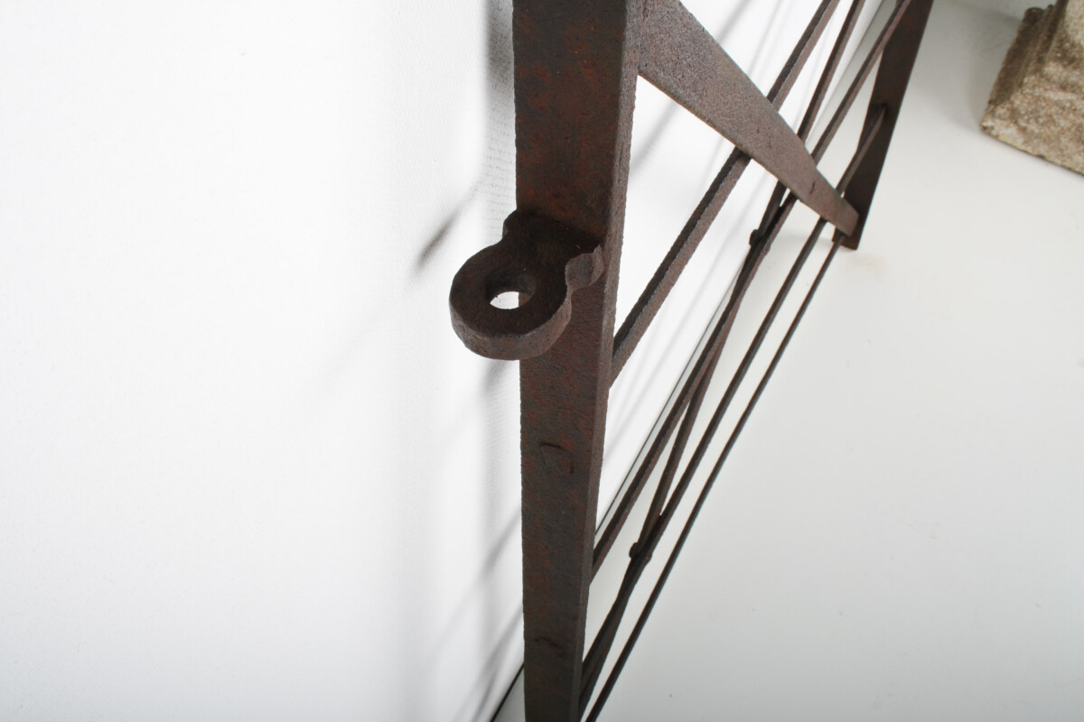 19th Century English Estate Iron Railing Garden Side Gate - Single Leaf Blacksmith Made - Image 11