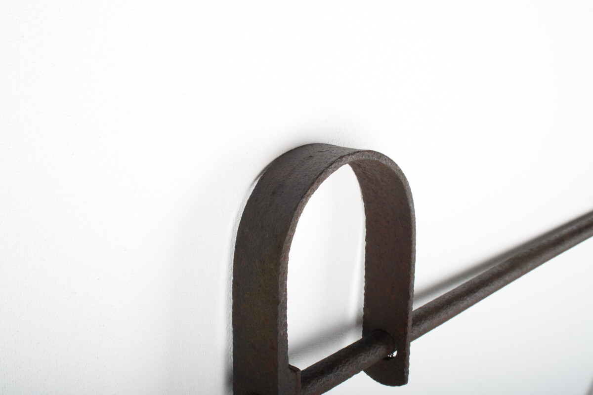 19th Century English Estate Iron Railing Garden Side Gate - Single Leaf Blacksmith Made - Image 8