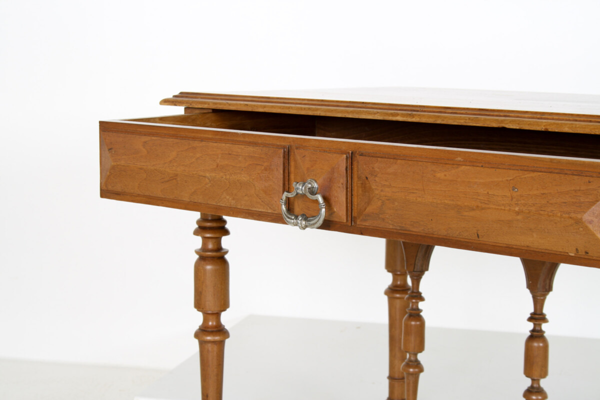 Antique 19th Century French Walnut Writing Desk or Console Table - Image 5