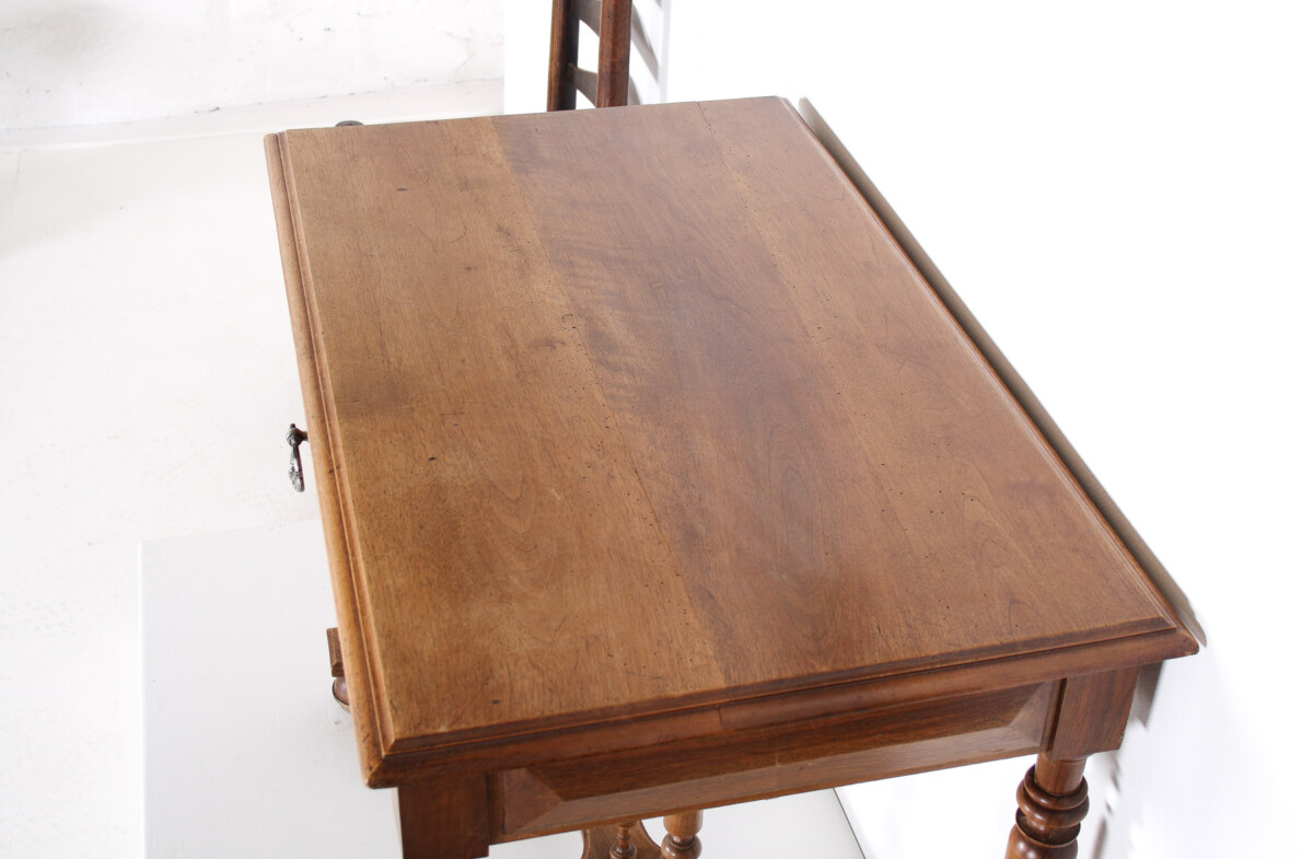 Antique 19th Century French Walnut Writing Desk or Console Table - Image 18
