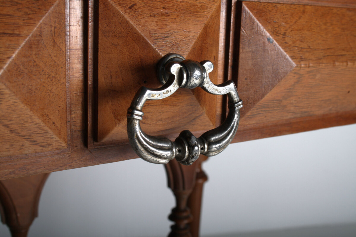 Antique 19th Century French Walnut Writing Desk or Console Table - Image 2
