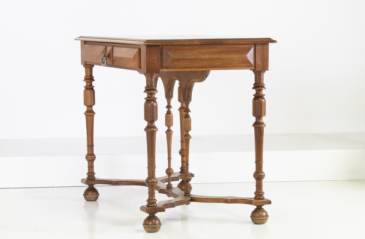 Antique 19th Century French Walnut Writing Desk or Console Table - Image 16