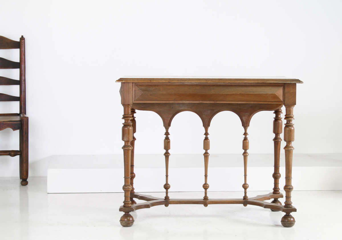 Antique 19th Century French Walnut Writing Desk or Console Table - Image 15