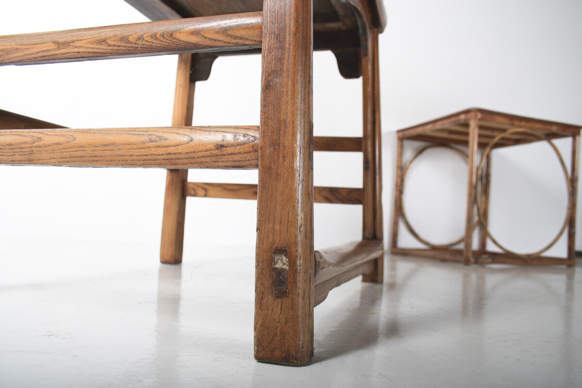Antique 19th Century Chinese Elm Quanyi Horseshoe Back Armchair - Image 12