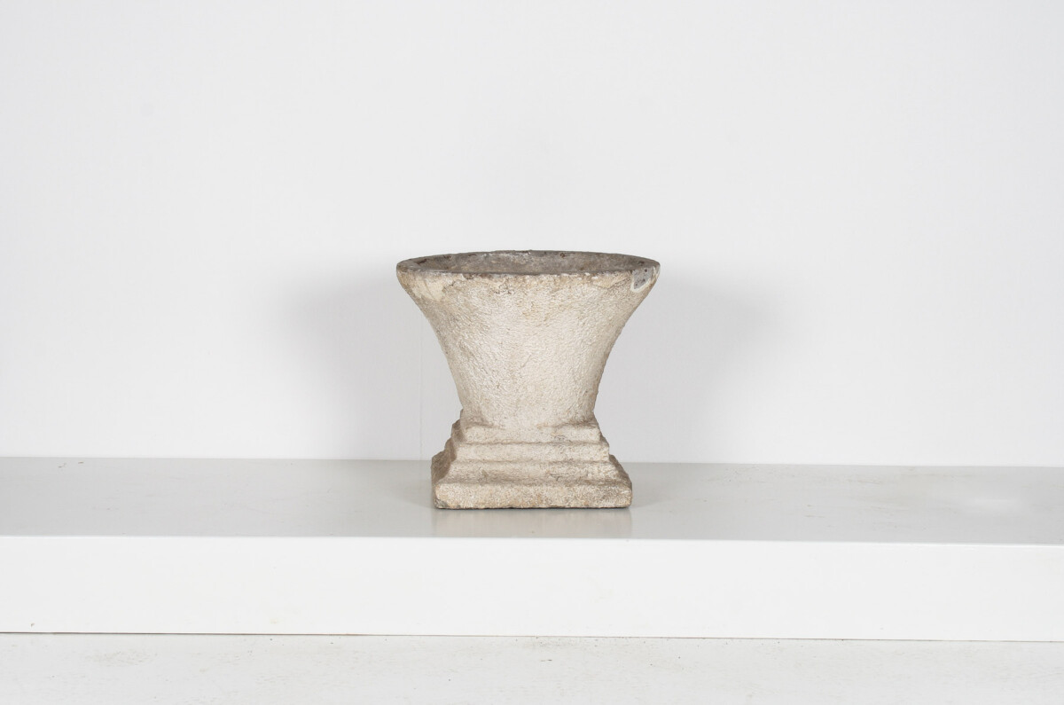 Mid Century Concrete Garden House Planter with Weathered Patina in the manner of Willy Guhl