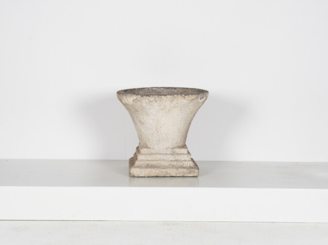 Mid Century Concrete Garden House Planter with Weathered Patina in the manner of Willy Guhl