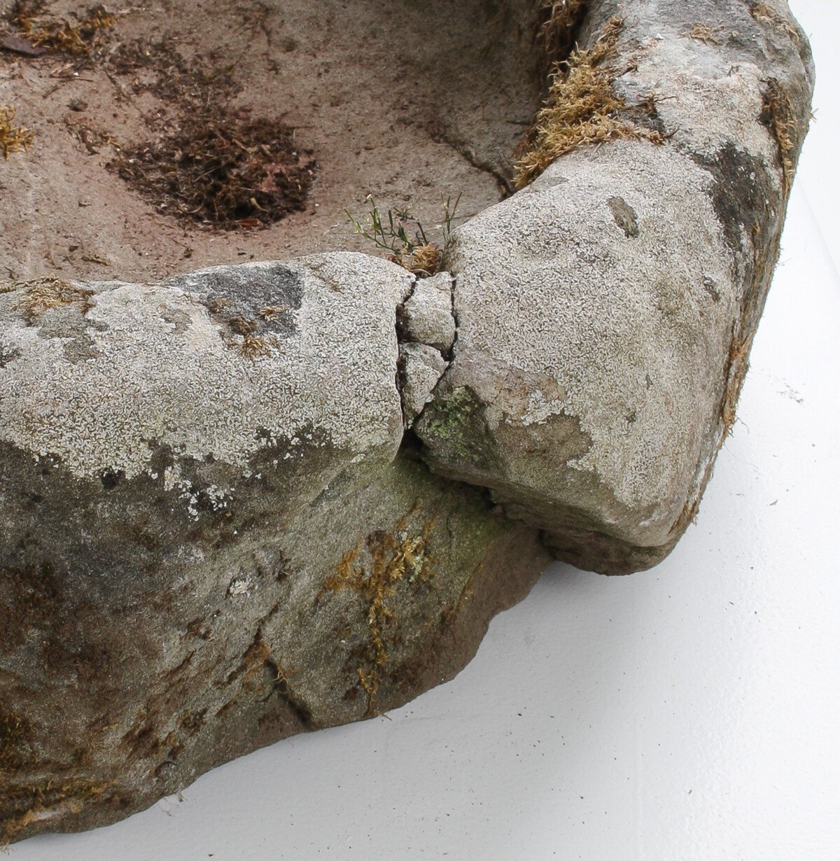 Primitive Carved Stone Trough Planter Weathered Sandstone Garden Feature | Bonsai Pot - Image 18