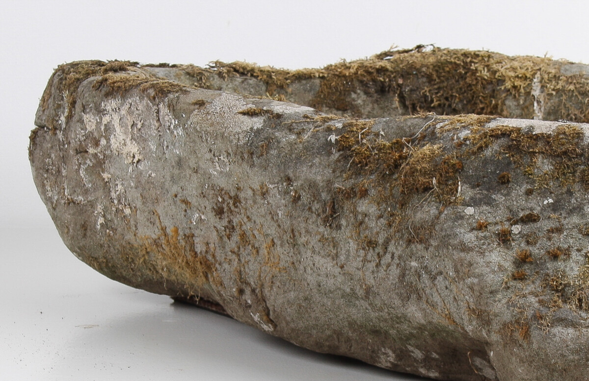 Primitive Carved Stone Trough Planter Weathered Sandstone Garden Feature | Bonsai Pot - Image 13