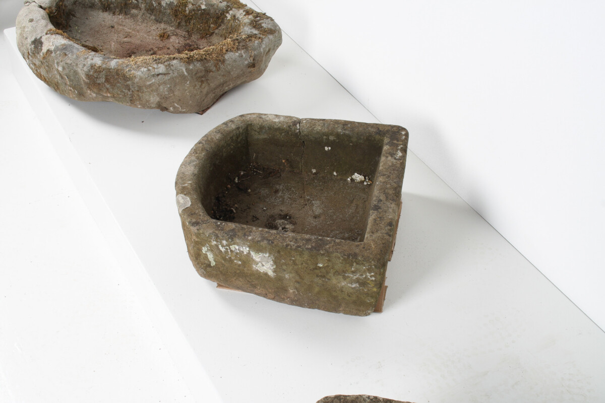 Small D Shape Carved Stone Weathered Sandstone Planter | Bonsai Pot - Image 18