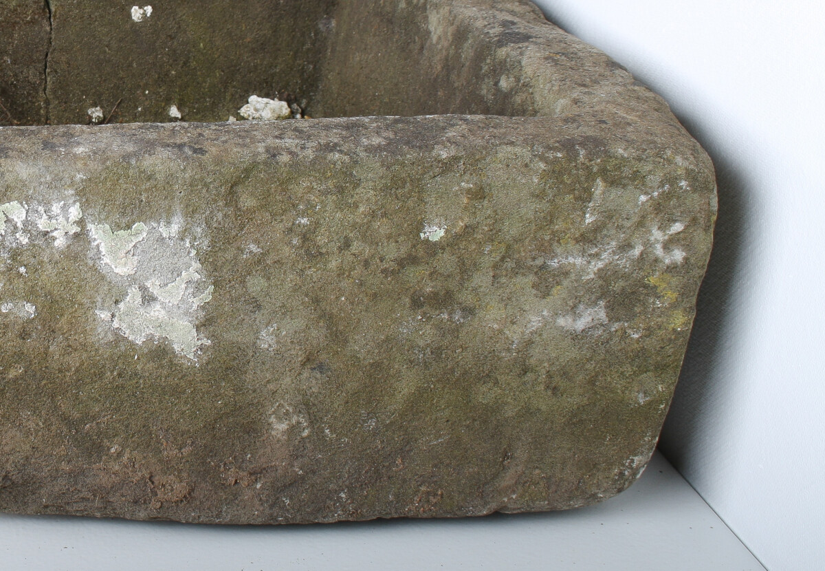 Small D Shape Carved Stone Weathered Sandstone Planter | Bonsai Pot - Image 11