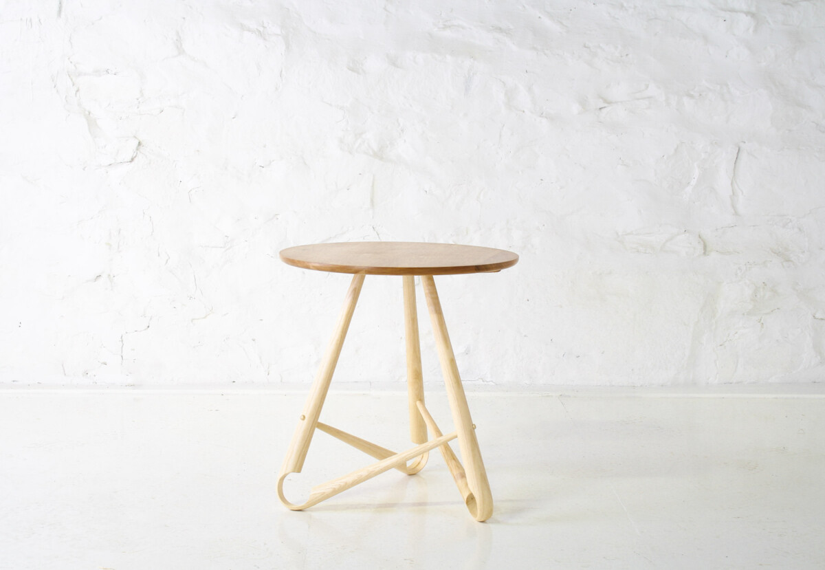 Handcrafted Bentwood Side Table ‘Sŵs’ Collection - By Welsh Artist Dylan Glyn