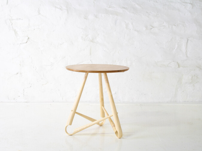 Handcrafted Bentwood Side Table ‘Sŵs’ Collection - By Welsh Artist Dylan Glyn