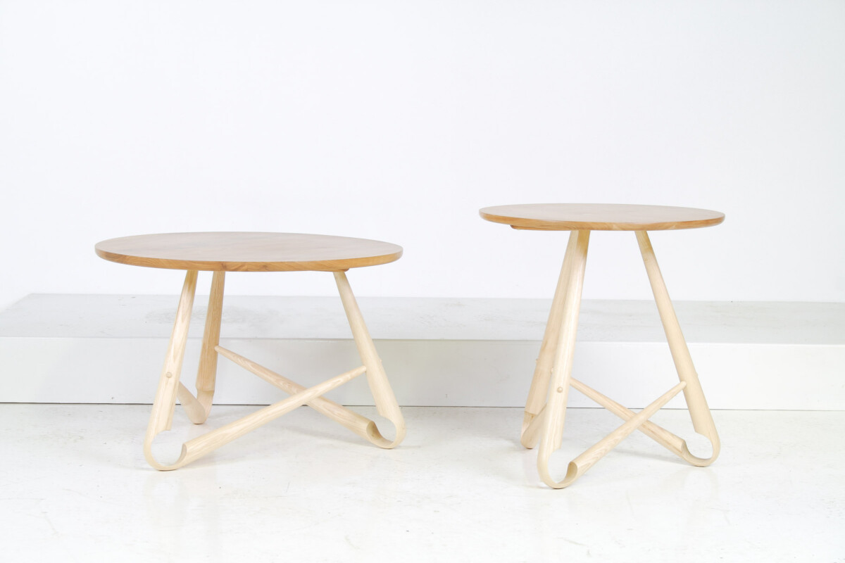 Handcrafted Bentwood Side Table ‘Sŵs’ Collection - By Welsh Artist Dylan Glyn - Image 12