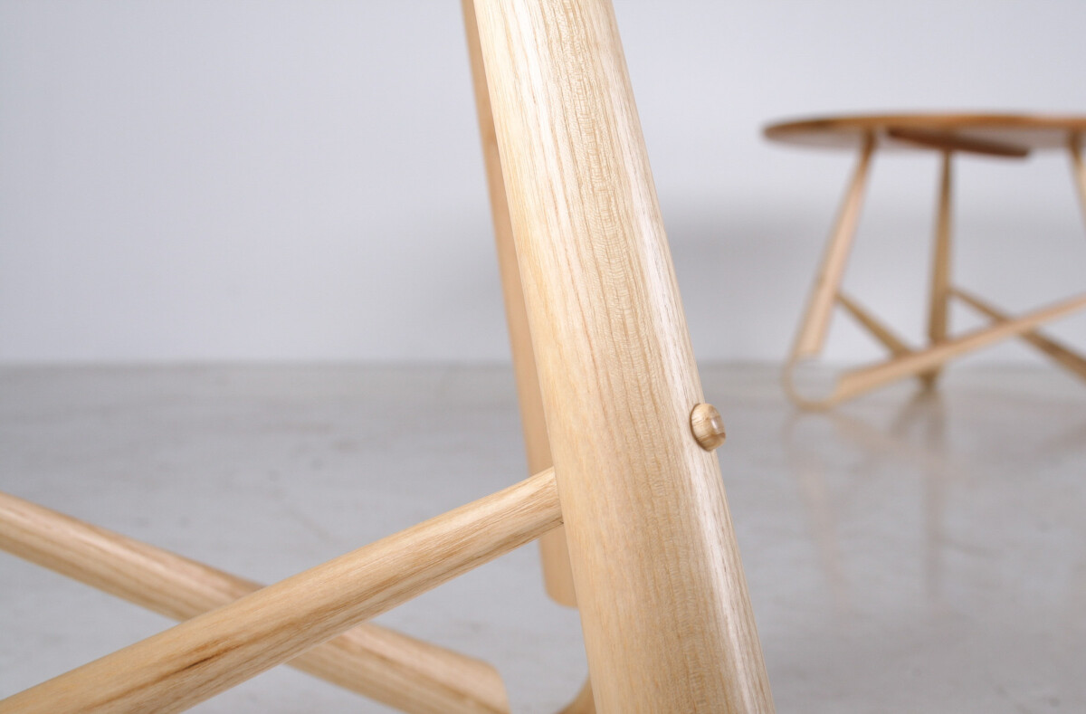 Handcrafted Bentwood Side Table ‘Sŵs’ Collection - By Welsh Artist Dylan Glyn - Image 9